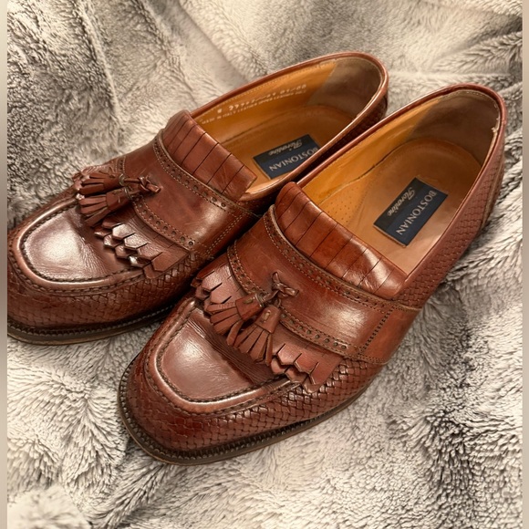 Vintage Bostonian Woven Leather Tassel Loafers Made in Italy Size 8 main image 4